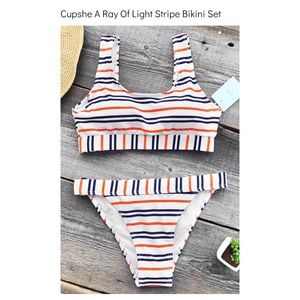 Cupshe A Ray of Light Stripe Bikini Set